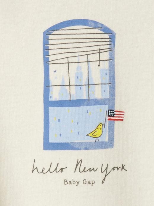 1 of 8 showing, with the color new york of product Hello city graphic bodysuit