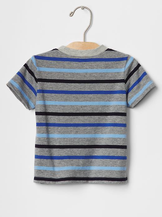 2 of 8 showing, with the color stripe of product Print pocket tee