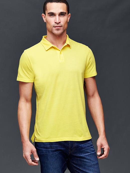 1 of 8 showing, with the color fire fly of product Vintage wash polo