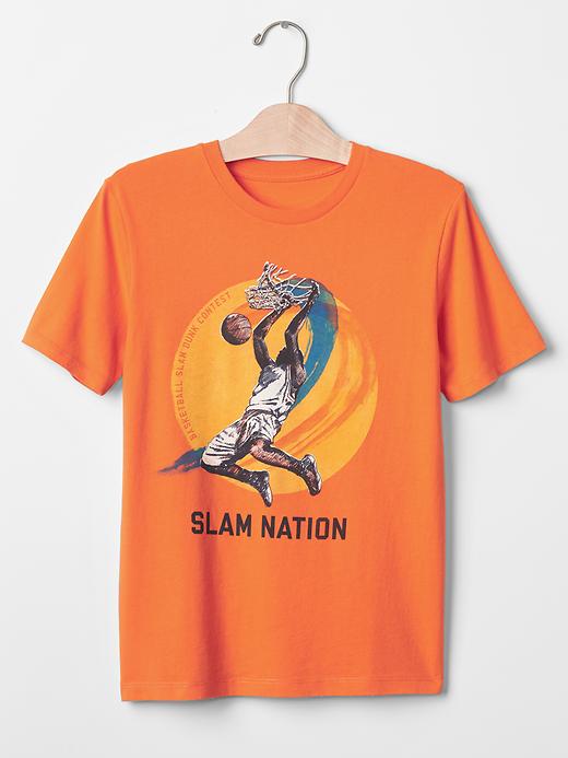 1 of 8 showing, with the color mineola orange of product Graphic short-sleeve tee