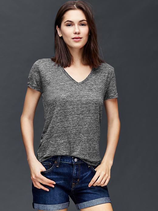 Linen V-neck tee | Gap