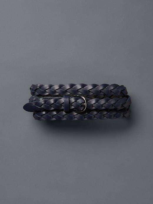 View large product image 1 of 1. Skinny braided belt