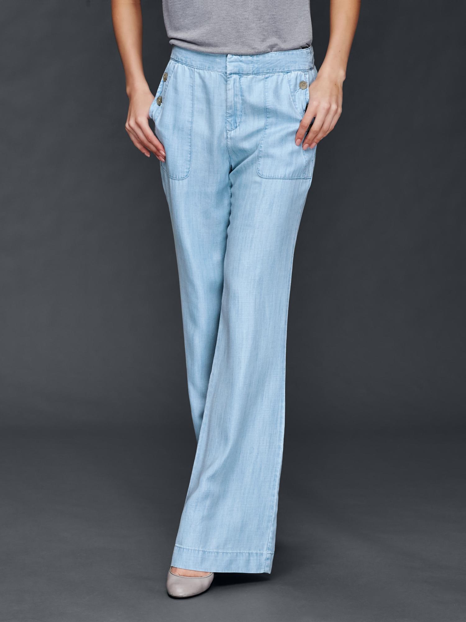 Girls' Airy Sleek Wide Leg Pants - All In Motion™ Gray Xs