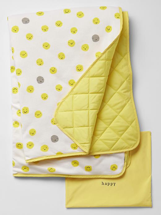 1 of 8 showing, with the color lemon drop yellow of product PersonaliTees quilted blanket