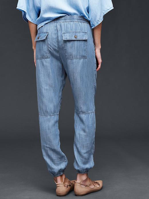 2 of 8 showing, with the color medium chambray of product TENCEL™ utility jogger
