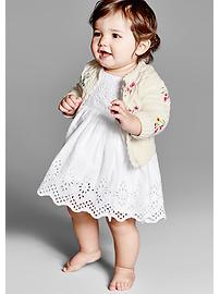 View large product image 4 of 4. Eyelet flutter dress
