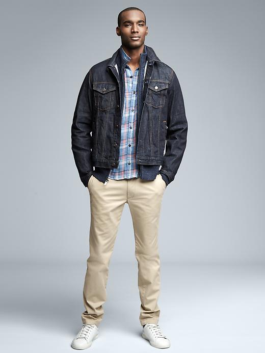 2 of 8 showing, with the color new classic navy of product Ribbed mockneck cardigan