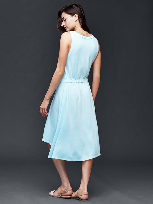 2 of 8 showing, with the color daybreak blue of product French terry sleeveless dress