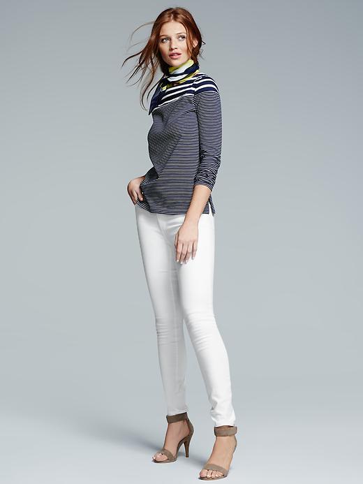 2 of 8 showing, with the color snow cap of product Sailor stripe boatneck tee