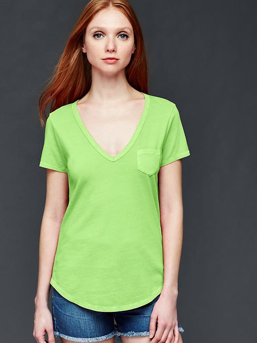 Gap vintage wash v neck tee discount