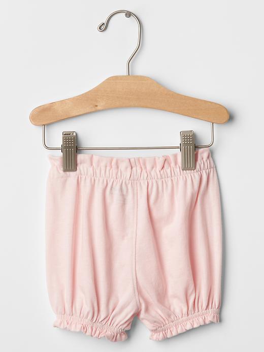 2 of 8 showing, with the color pink cameo of product Bow bubble shorts