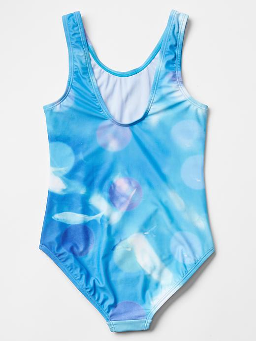 2 of 8 showing, with the color open waters of product Doodle fish swim one-piece