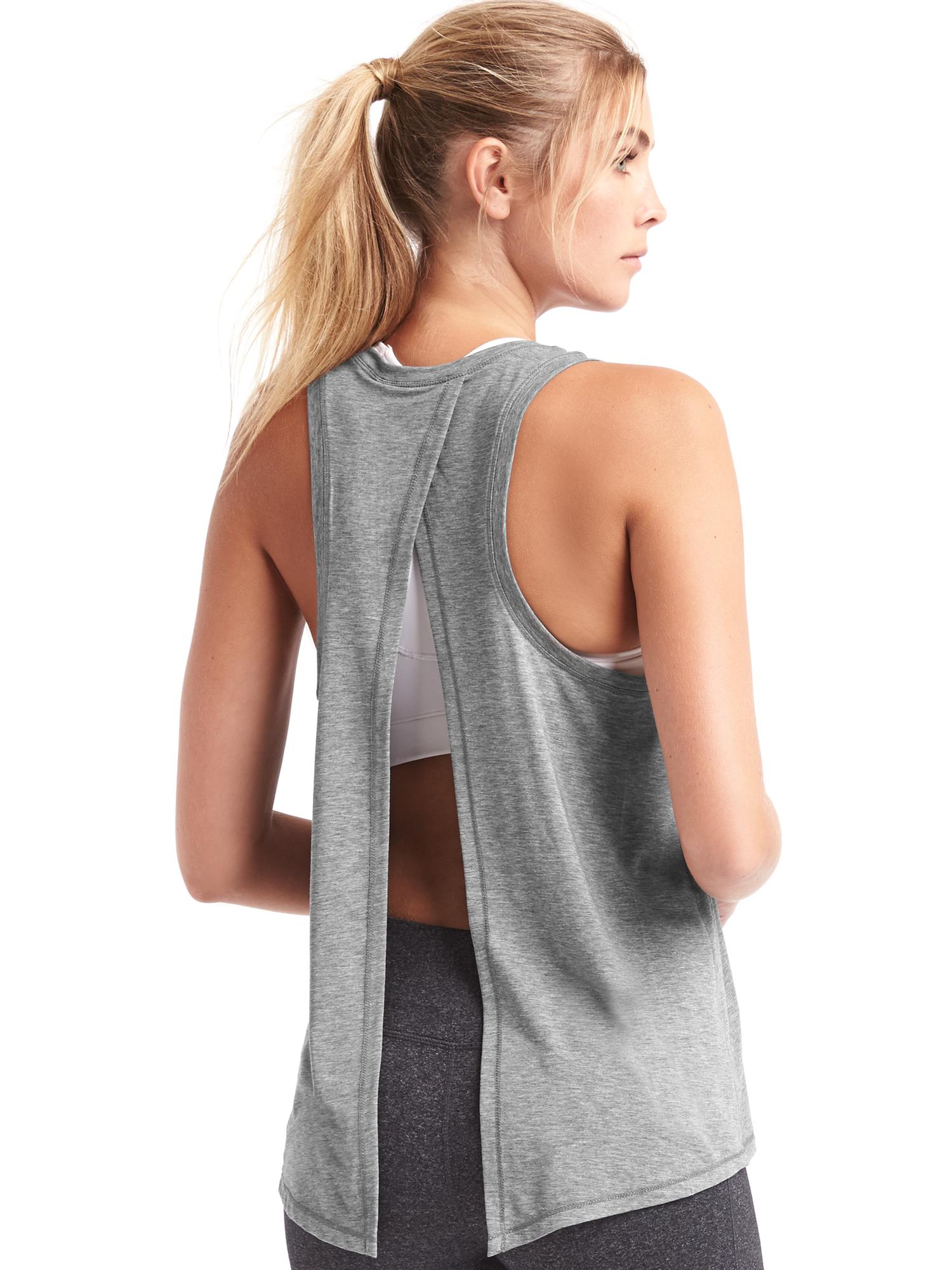 GapFit Breathe Wrap-Back Tank Top