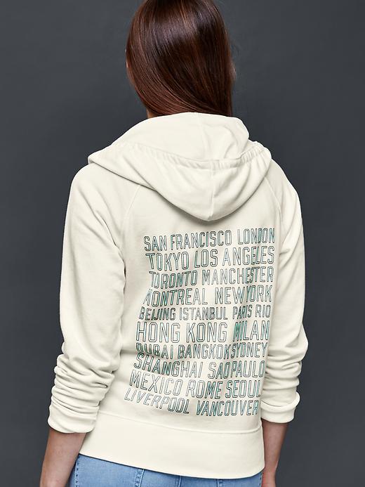2 of 8 showing, with the color chalk of product City logo zip hoodie