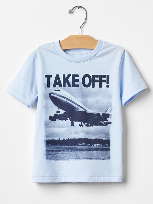 Stripe Cotton Short Sleeve Tee | Blue Graphite/Egret