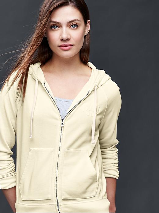 1 of 8 showing, with the color off white of product Logo 1969 zip hoodie