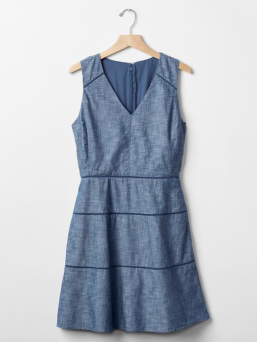 Chambray V-neck fit & flare dress | Gap Chambray V-neck fit & flare dress | Gap