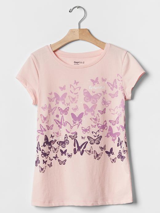 1 of 8 showing, with the color pink cameo of product Embellished graphic tee
