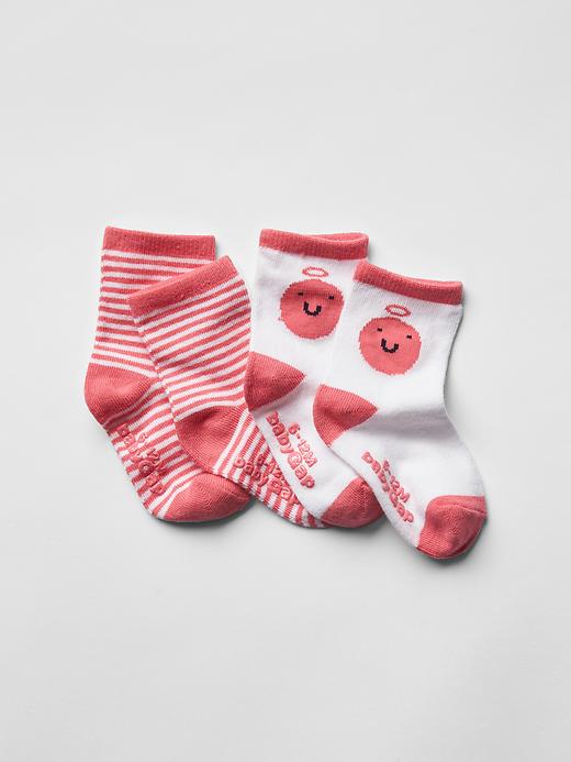 1 of 8 showing, with the color sugar coral of product PersonaliTees graphic socks (2-pack)