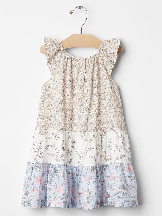 2 of 8 showing, with the color floral print of product Tiered floral flutter dress