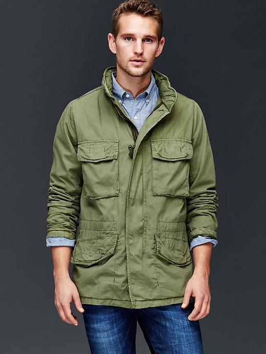 Image number 1 showing, Poplin fatigue jacket