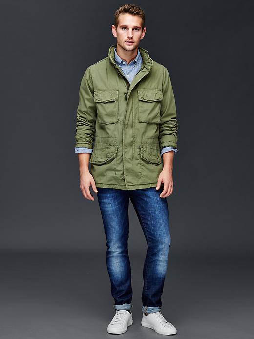 Image number 3 showing, Poplin fatigue jacket