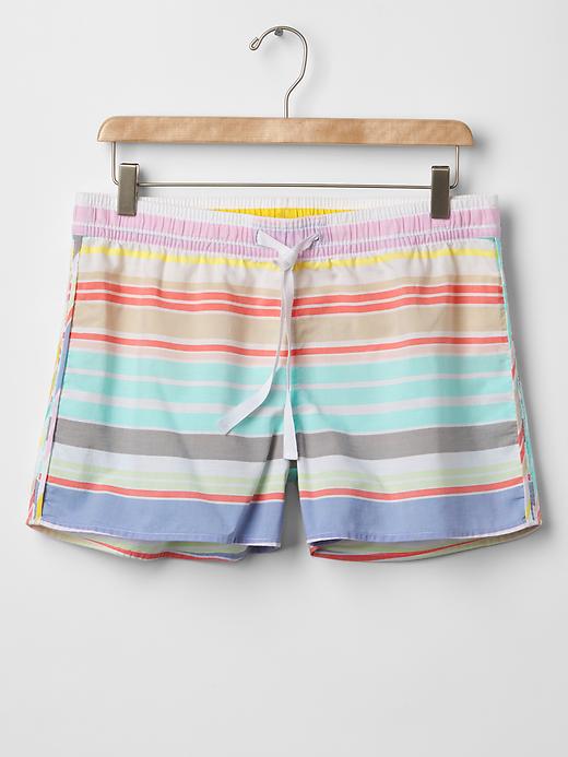 2 of 8 showing, with the color candy multi stripe of product Poplin stripe shorts