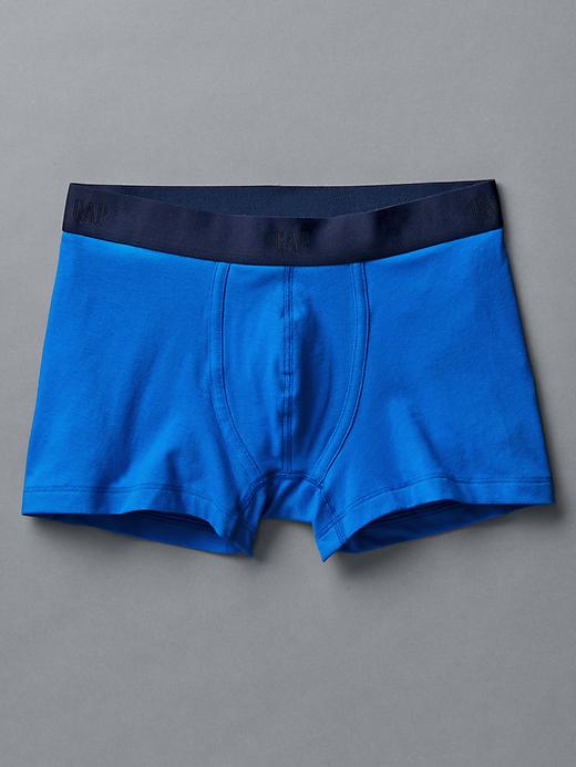 1 of 8 showing, with the color blue streak of product 3" Boxer Briefs
