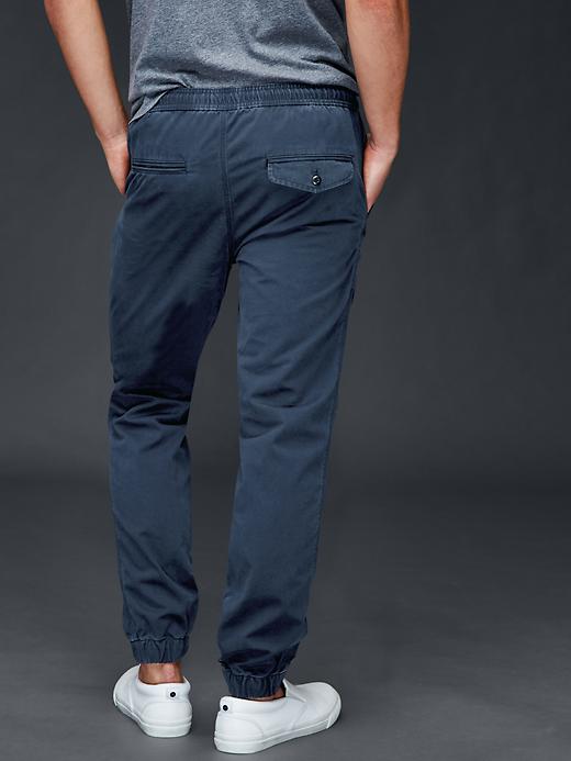 2 of 8 showing, with the color navy of product Lived-in twill joggers