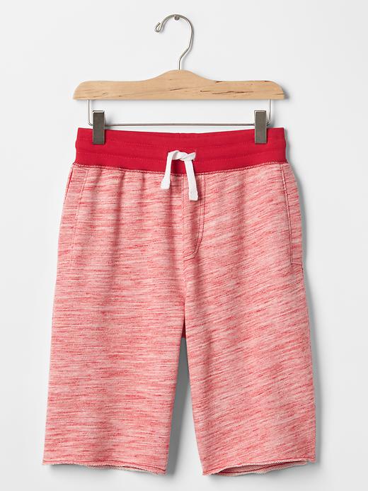 1 of 8 showing, with the color pure red of product GapFit kids heather shorts