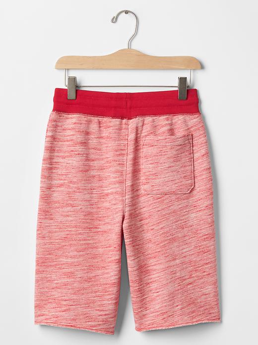 2 of 8 showing, with the color pure red of product GapFit kids heather shorts