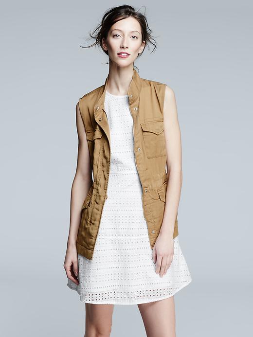 2 of 8 showing, with the color mission tan of product TENCEL™ utility vest