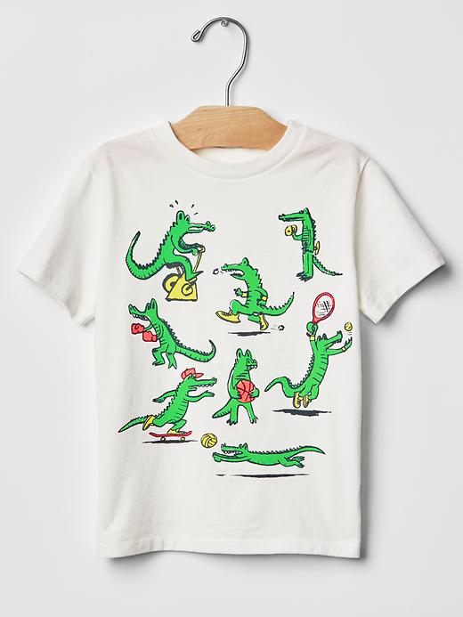 1 of 8 showing, with the color new off white of product Graphic crew tee