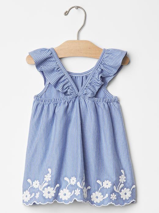 2 of 8 showing, with the color optic white of product Embroidered flutter dress