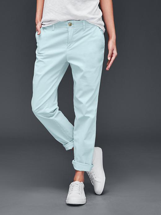 1 of 8 showing, with the color daybreak blue of product Girlfriend chino