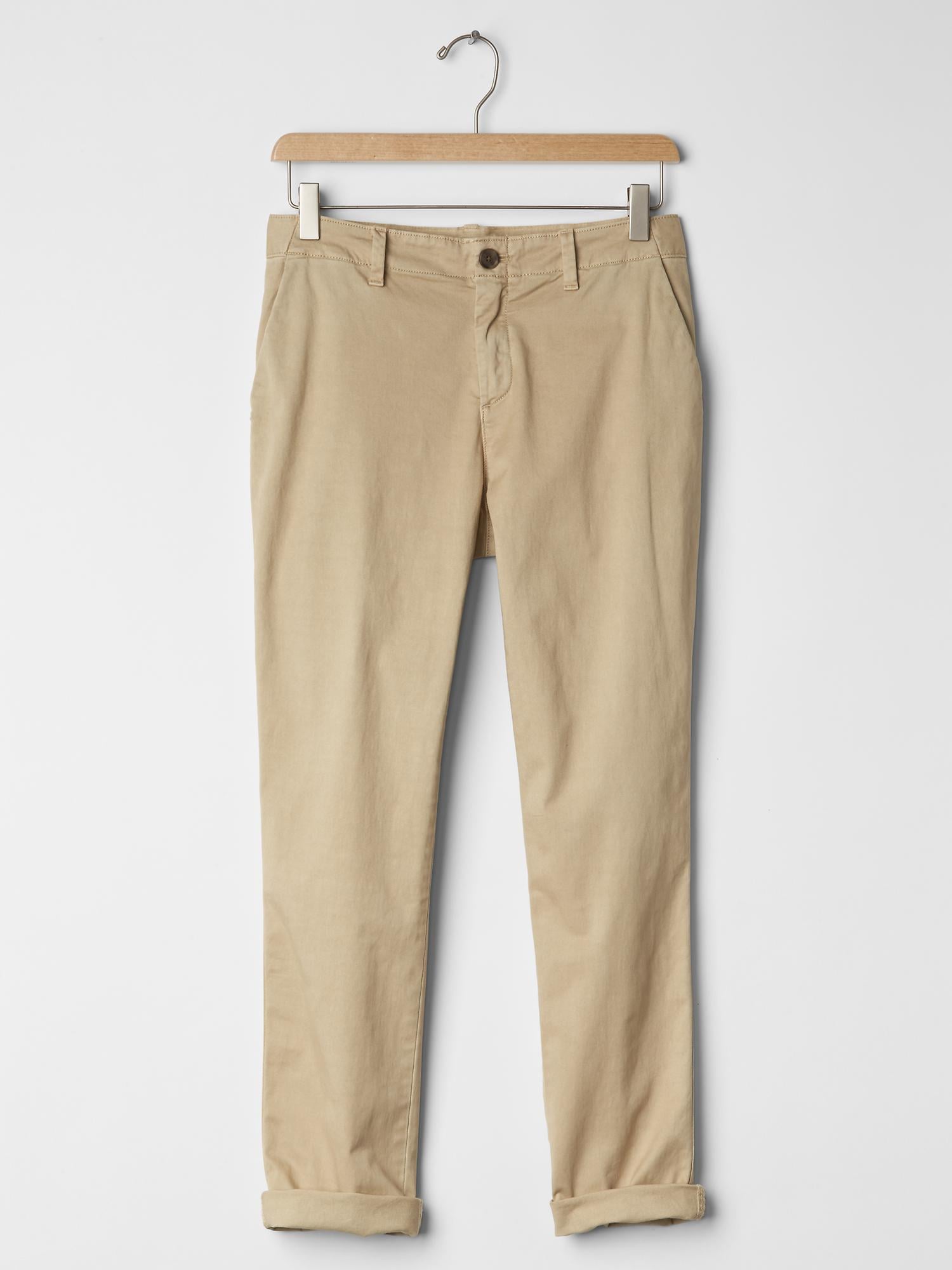 GAP Girls Easy Fit Slim Chino Trousers 15-16 Years W26 L30 Beige Cotton, Vintage & Second-Hand Clothing Online