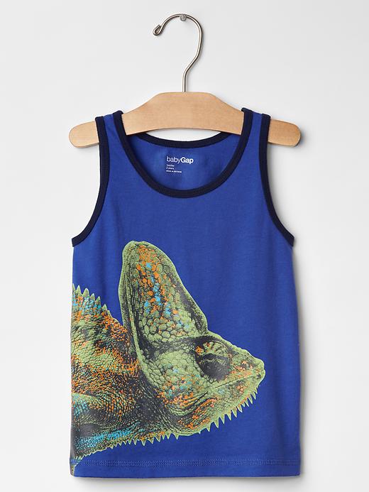 1 of 8 showing, with the color matisse blue of product Graphic tank