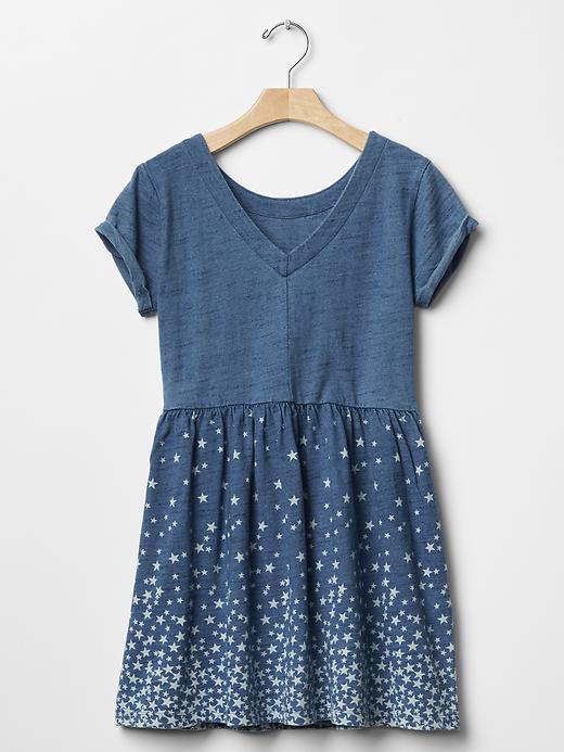 2 of 8 showing, with the color indigo of product Starry border dress