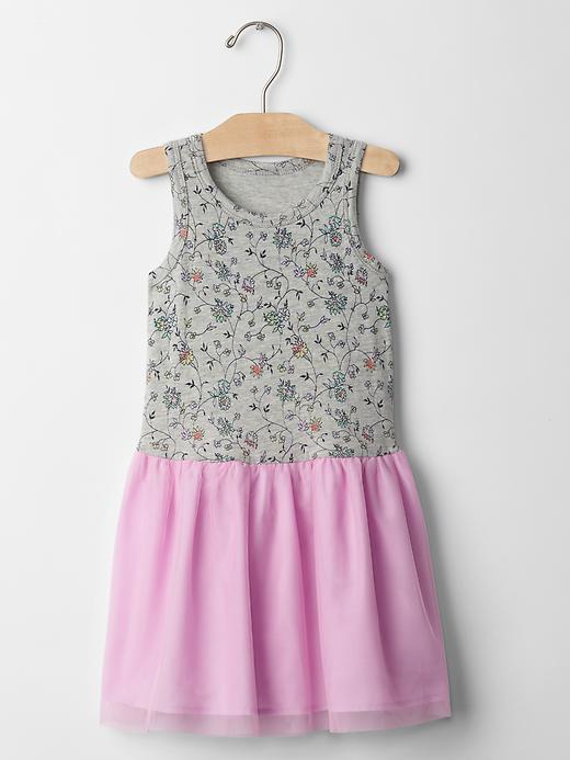 1 of 8 showing, with the color b05 of product Floral mix-fabric tutu dress