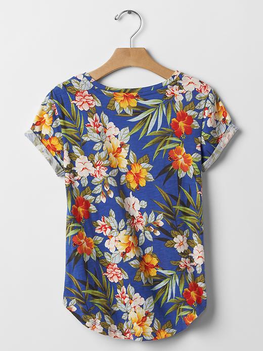 2 of 8 showing, with the color matisse blue of product Safari jungle print tee
