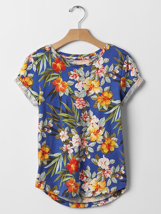 1 of 8 showing, with the color matisse blue of product Safari jungle print tee