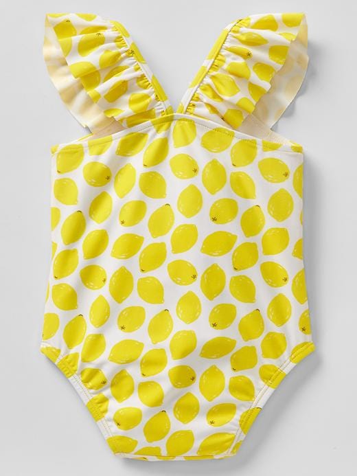 View large product image 2 of 3. Lemon flutter swim one-piece