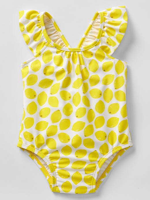 View large product image 1 of 3. Lemon flutter swim one-piece