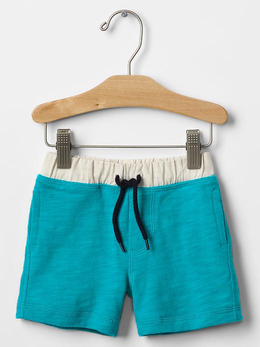 1 of 8 showing, with the color antilles blue of product Pull-on jersey shorts