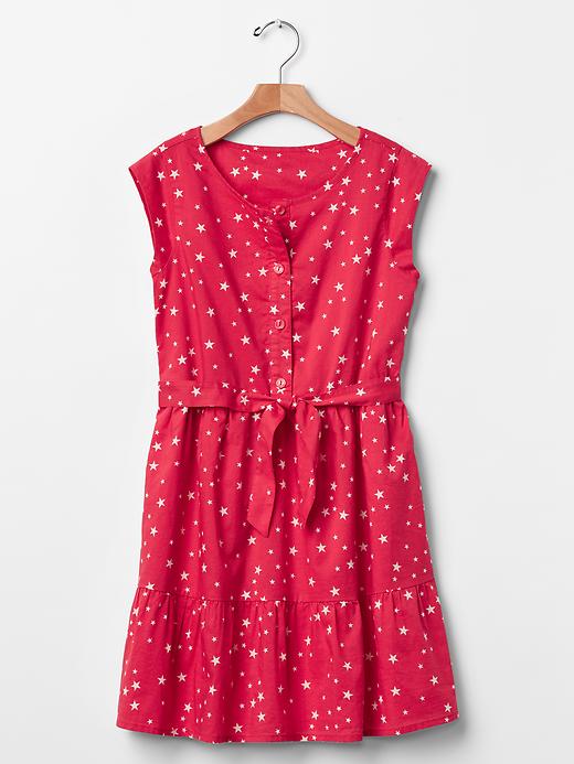 1 of 8 showing, with the color red of product Starry tier dress