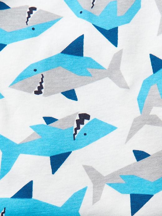2 of 8 showing, with the color off white of product Shark short sleep set