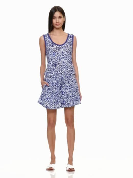 Gap Linen-cotton print skort romper — фото 6