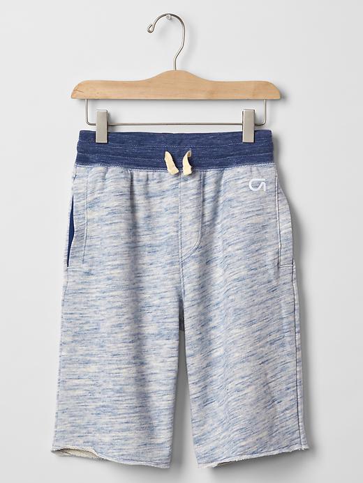 1 of 8 showing, with the color blue track of product GapFit kids heather shorts