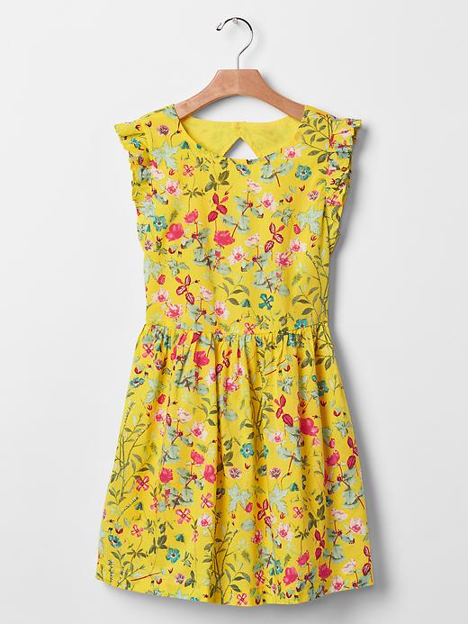 1 of 8 showing, with the color sun spot of product Floral bloom flutter dress