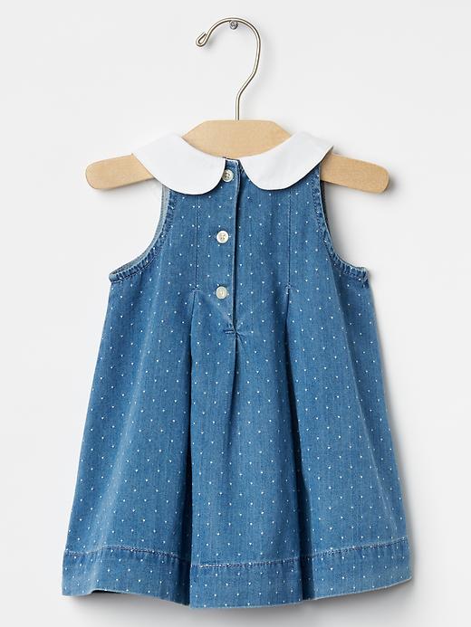 2 of 8 showing, with the color chambray dot of product 1969 round collar chambray dress